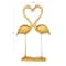 Gold Resin Eclectic Flamingo Sculpture 24" x 15" x 5"